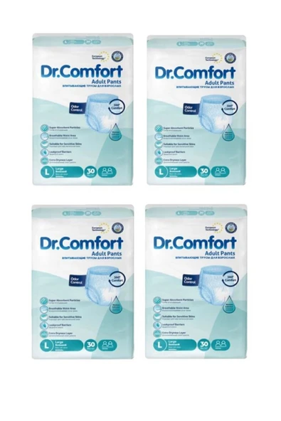 DR.COMFORT Emici Külot L 30'lu 4 Paket Hasta Bezi ürün görseli