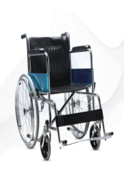 WHİTWHEELS Katlanabilir Kromajlı Dolgu Teker Standart Tekerlekli Sandalye ürün görseli