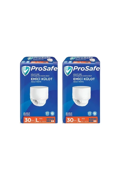 PROSAFE Emici Külot Yetişkin Hasta Bezi L Beden 30'lu 2 Adet (60 Adet Bez) ürün görseli