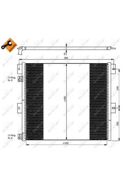 NRF 35924 Klıma Radyatoru Renault Mıdlum 06 Volvo Fl Serısı 00 ürün görseli 1