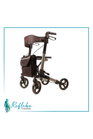 STEİL-T Rolatör Tekerlekli Oturaklı Yürüteç - Resim 3