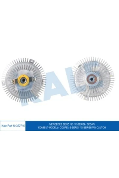 Kale 352715 Fan Termik Mercedes Benz 190 / C-serısı / Sedan / Kombı (t-model) / Coupe / E-serısı / S-serısı