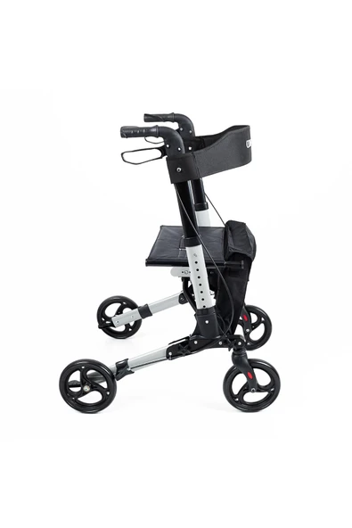 WOLLEX Comfort Plus 9102 Lüx Rollator Alüminyum Yürüteç Katlanır Sırt Desteği Frenli - 5