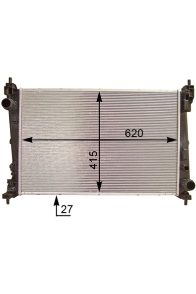 Ori BOP181022 Radyatör Corsa D 05 Punto 05 Bravo Iı 07 1.3 Jtd-1.7cdtı Mek Ac Klimasız 620x398x22 - ürün görseli 1