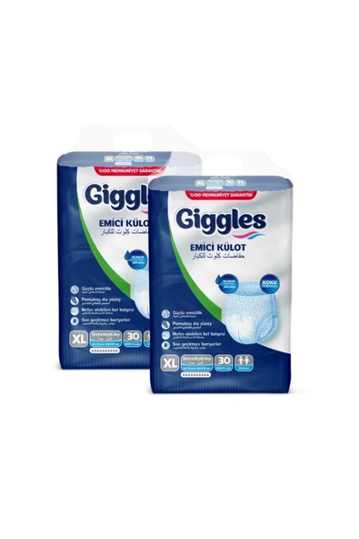GİGGLES Emici Külot Extra Large (XL) Hasta Bezi | 60 Adet