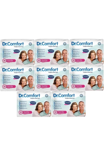 DR.COMFORT Yetişkin Hasta Bezi Bel Bantlı Tekstil Yüzeyli M - Orta - Medium 240 Adet (8PK*30)