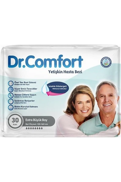 DR.COMFORT Bağlama Xl Beden Hasta Bezi 4 Paket - (120 ADET)