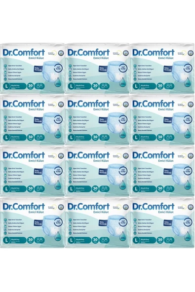 DR.COMFORT Hasta Bezi Yetişkin Emici Külot L-büyük 360 Adet (12PK*30) ürün görseli