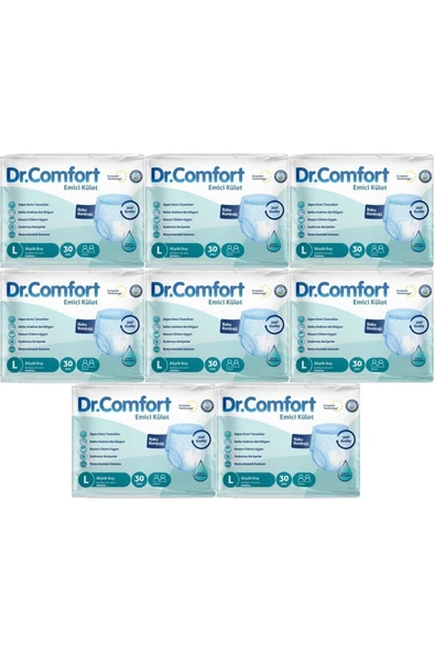 DR.COMFORT Hasta Bezi Yetişkin Emici Külot L-Büyük 240 Adet (8Pk*30) ürün görseli