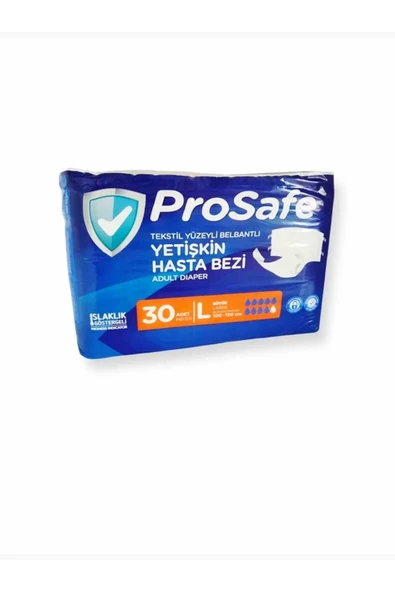 PROSAFE Tekstil Yüzeyli Bel Bantlı Yetişkin Hasta Bezi Large 30'lu 3 Paket 90 Adet - Resim 7