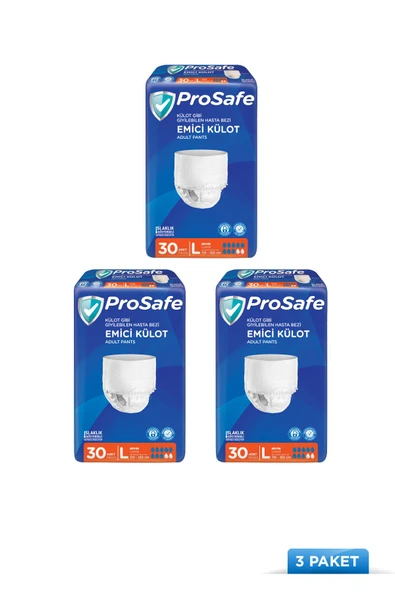 PROSAFE Tekstil Yüzey Emici Külot Large 30'lu 3 Paket 90 Adet - 1