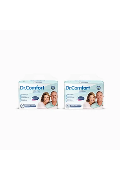DR.COMFORT Yetişkin Bel Bağlamalı Hasta Bezi Medium 30'lu 2 Paket 60 Adet - Resim 2