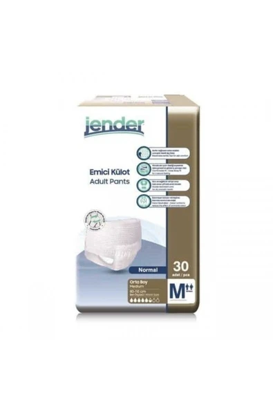 JENDER Emici Külot Yetişkin Bezi Medium 30x4 120 Adet