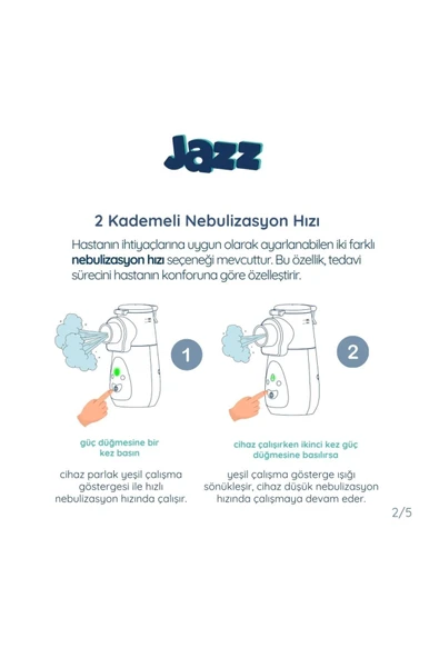 JAZZ Nebulizatör Mesh Şarjlı (NBM-5B) - 6