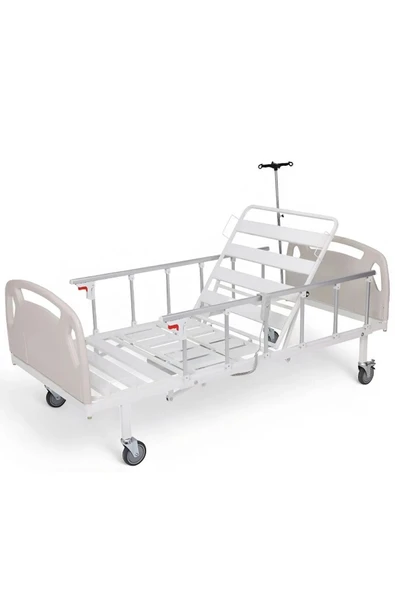 UMUTMED 1. kalite 2 Motorlu Hasta Karyolası | ABS Başlıklı | Yatak Dahil | Alüminyum Korkuluklu - 3