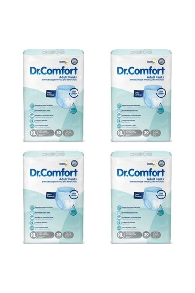 DR.COMFORT KÜLOTLU XL BEDEN HASTA BEZİ 4 Paket - (120 Adet)