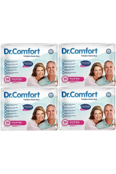 DR.COMFORT Yetişkin Hasta Bezi Bel Bantlı Tekstil Yüzeyli M - Orta - Medium 120 Adet (4PK*30)
