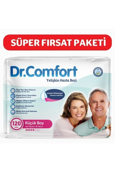 DR.COMFORT Yetişkin Bel Bantlı Hasta Bezi Small 120 Adet