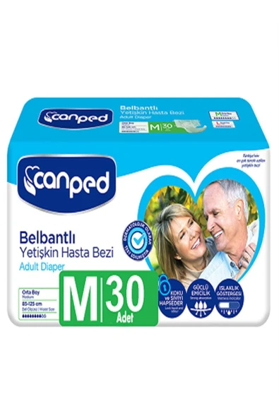 CANPED Polietilen Yetişkin Hasta Bezi M Beden 30'lu ürün görseli