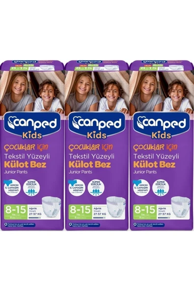 CANPED Kids Külot Bez 8-15 Yaş 27-57 Kg 3 X 8 Adet ürün görseli