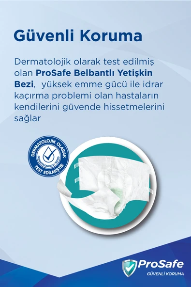 PROSAFE Belbantlı Yetişkin Hasta Bezi M 30'lu - Resim 3
