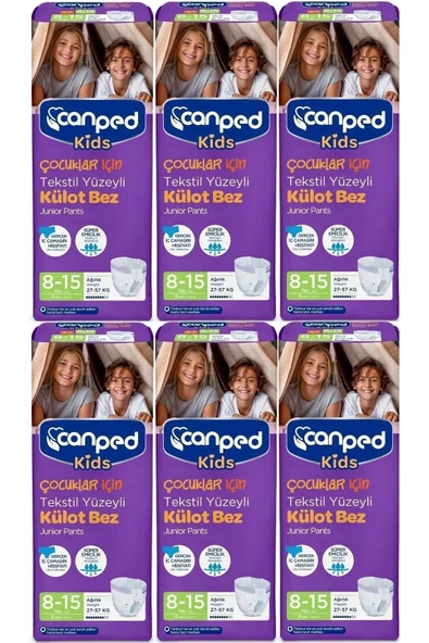 CANPED Kids 8-15 Yaş. 6'lı Paket. Paket Içinde 8 Adet Vardır. ürün görseli