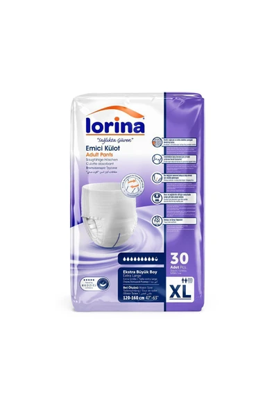 LORİNA Emici Külot Hasta Bezi Xlarge 30 Adet - Resim 4