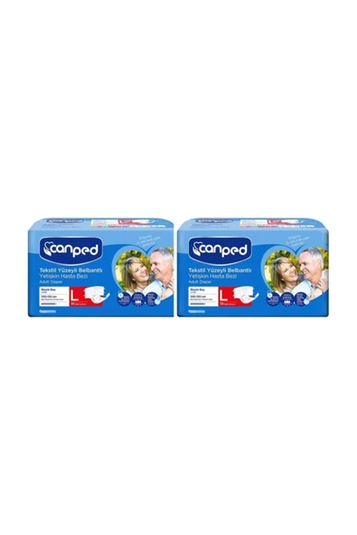 CANPED Belbantlı Tekstil Hasta Bezi Büyük Boy(l) 30lu 2paket 60ad