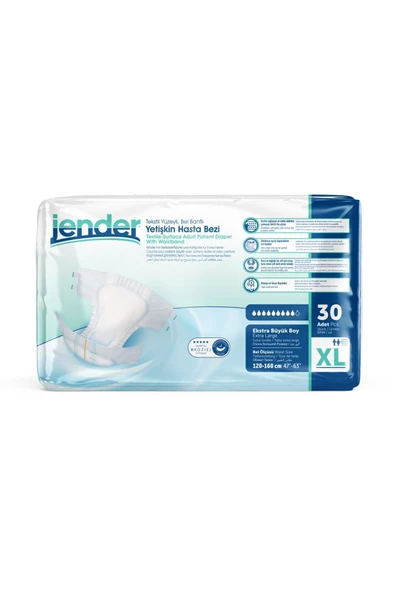 JENDER Bel Bantlı Hasta Bezi X-large 30'lu 4 Paket - 4