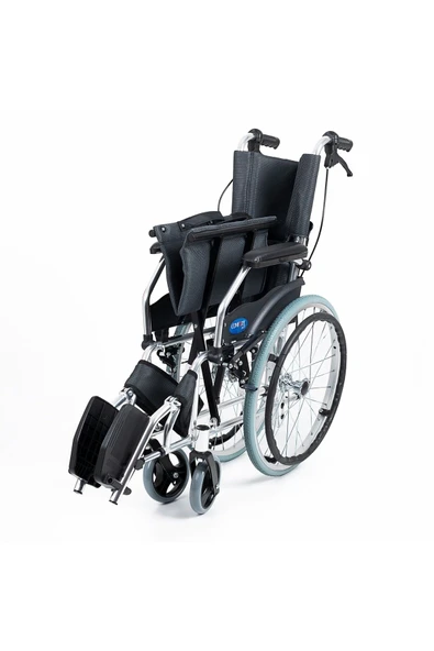 COMFORT PLUS Alüminyum Özellikli Refakatçı Frenli Hafif Tekerlekli Sandalye (FÜME) - Resim 7