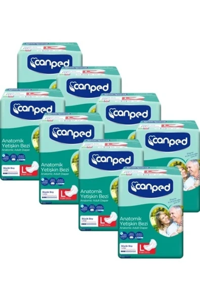 CANPED Anatomik Hastabezi Normal Büyük 8 Li X 8 Adet