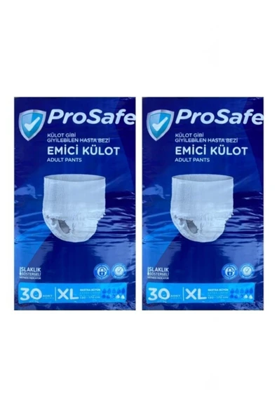PROSAFE Yetişkin Emici Külot Hasta Bezi Xl Extra Büyük 60 Adet (2pk*30)