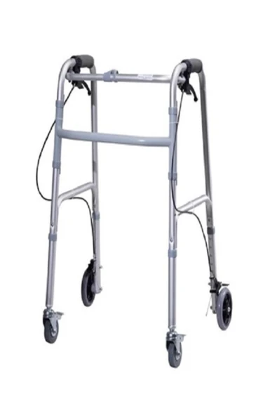MEDWELT Comfort Plus 4 Tekerlekli Hareketli Katlanır Boy Ayarlanır Yürüteç Wolker - 2