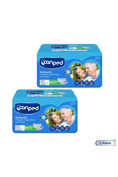 CANPED Belbantlı Hasta Bezi Orta Boy Medium 60 Adet ürün görseli