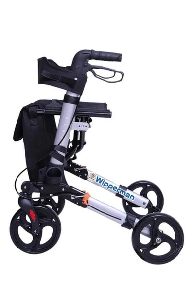 WOLLEX Wipperman Marka Alüminyum Tekerlekli Rolatör Frenli Oturma Aparatlı Orjınal Ürün Dm-9102 - Resim 2