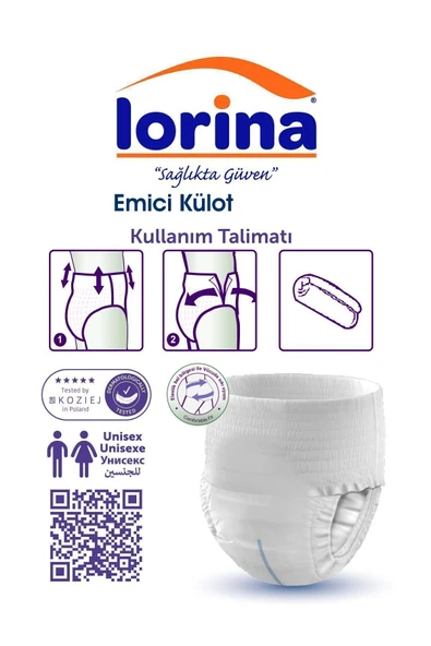 LORİNA Emici Külot Hasta Bezi Large 30 Adet - 3