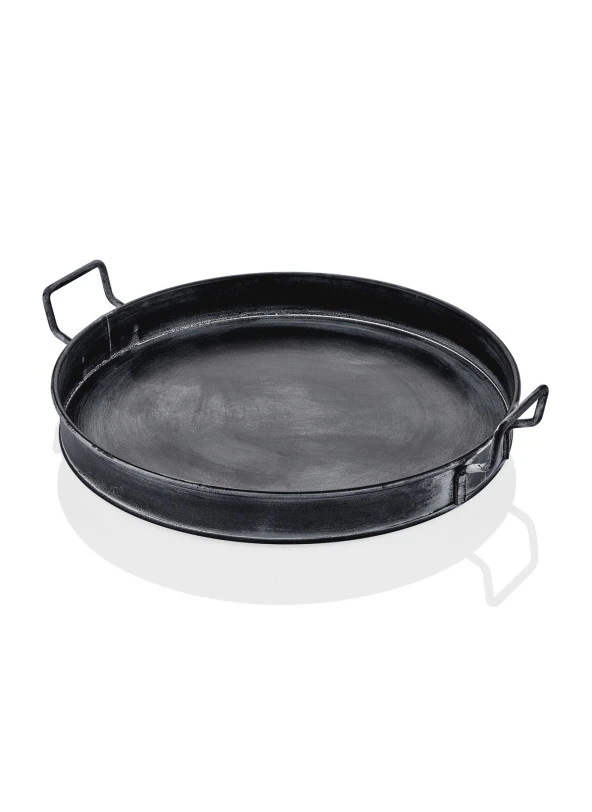 The Mia Galvaniz Tepsi Dark Stone 48x40cm