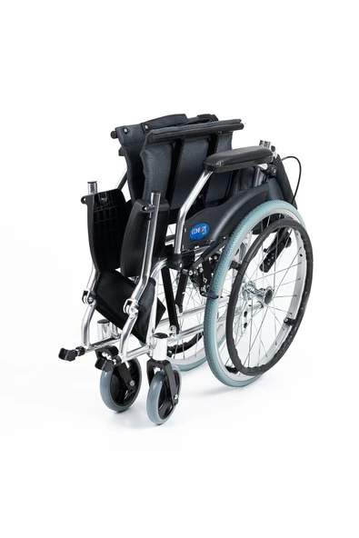 COMFORT PLUS Alüminyum Özellikli Refakatçı Frenli Hafif Tekerlekli Sandalye (FÜME) - Resim 8