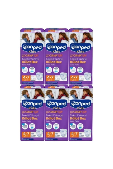 CANPED Kids Külot Bez 4-7 Yaş 17-30 Kg 6 X 9 Adet ürün görseli