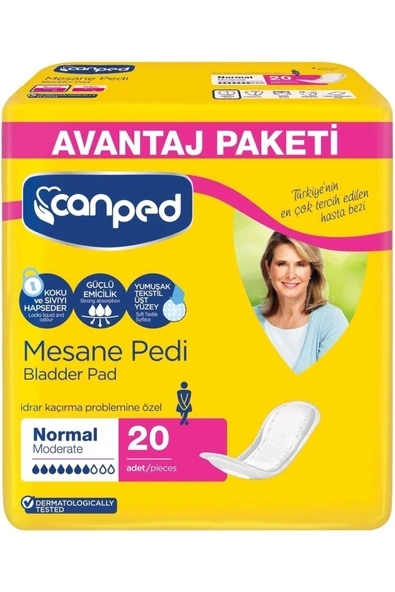 CANPED Mesane Pedi Avantaj Paket Klasik M-orta Boy Normal 20 Adet