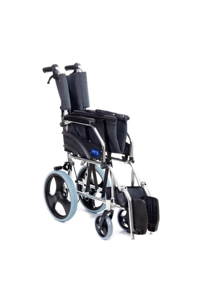 COMFORT PLUS Ky863labj-a12 Alüminyum Transfer Özellikli Refakatçı Frenli Hafif Tekerlekli Sandalye (FÜME) - Resim 6