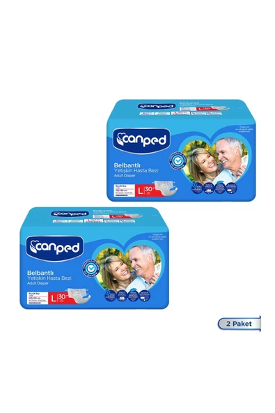 CANPED Belbantlı Hasta Bezi Büyük Boy Large 60 Adet ürün görseli