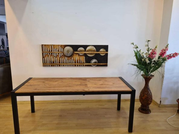 Erezoğulları Mobilya Açılır Yemek Toplantı Masası Ve 4 Ad Bahar Sandalye Takımı 75*120 cm - Resim 3