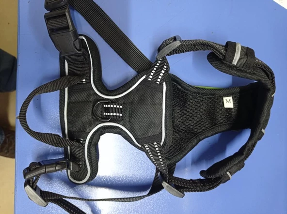 201639 Siyah Köpek Yeleği M Göğüs Tasması - 3