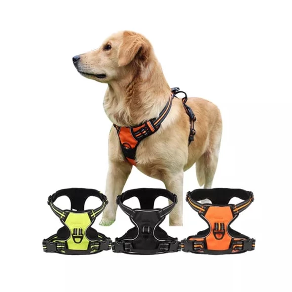 201639 Turuncu Köpek Yeleği M Göğüs Tasması - 4
