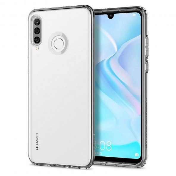 FitCase Huawei P30 Lite Kılıf Kamera Korumalı Silikon Şeffaf Arka Kapak