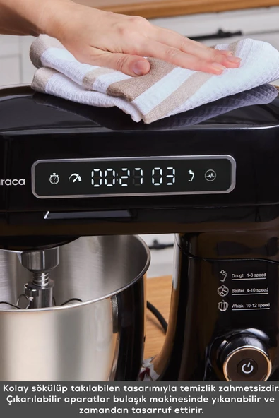 Pro Artisan Dijital Ekran Döküm Mutfak Şefi 1600W Black 5 Lt. - 8