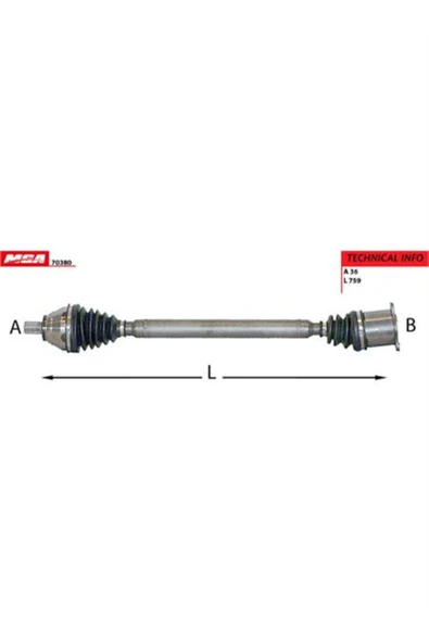 Aks Komple Sağ-(VW: PASSAT 2,0 TDI BKP OTOMATİK/CADDY 1,9 BLS/JETTA 1,9 TDI BXE 6 VİTES OTOMATİK)mg ürün görseli