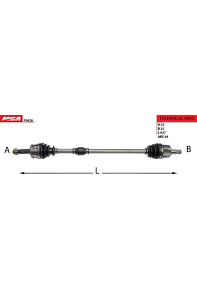 Mga 70628 Aks Komple Sağ Abslı Hyundaı: Accent Blue Uyumlu  2011>> "1.4-1.6 Ben ürün görseli 1