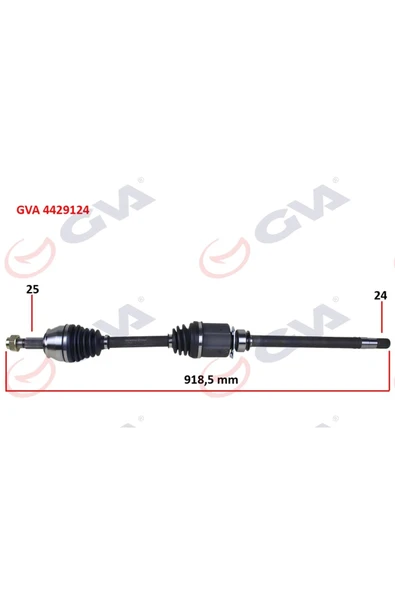 GVA 4429124 Aks Komple Sağ Bıpper-nemo 1.3 Hdı 10 Fıorıno 1.3 Mjtd Euro5 Mot. 13 Iç Aks Kafalı ürün görseli